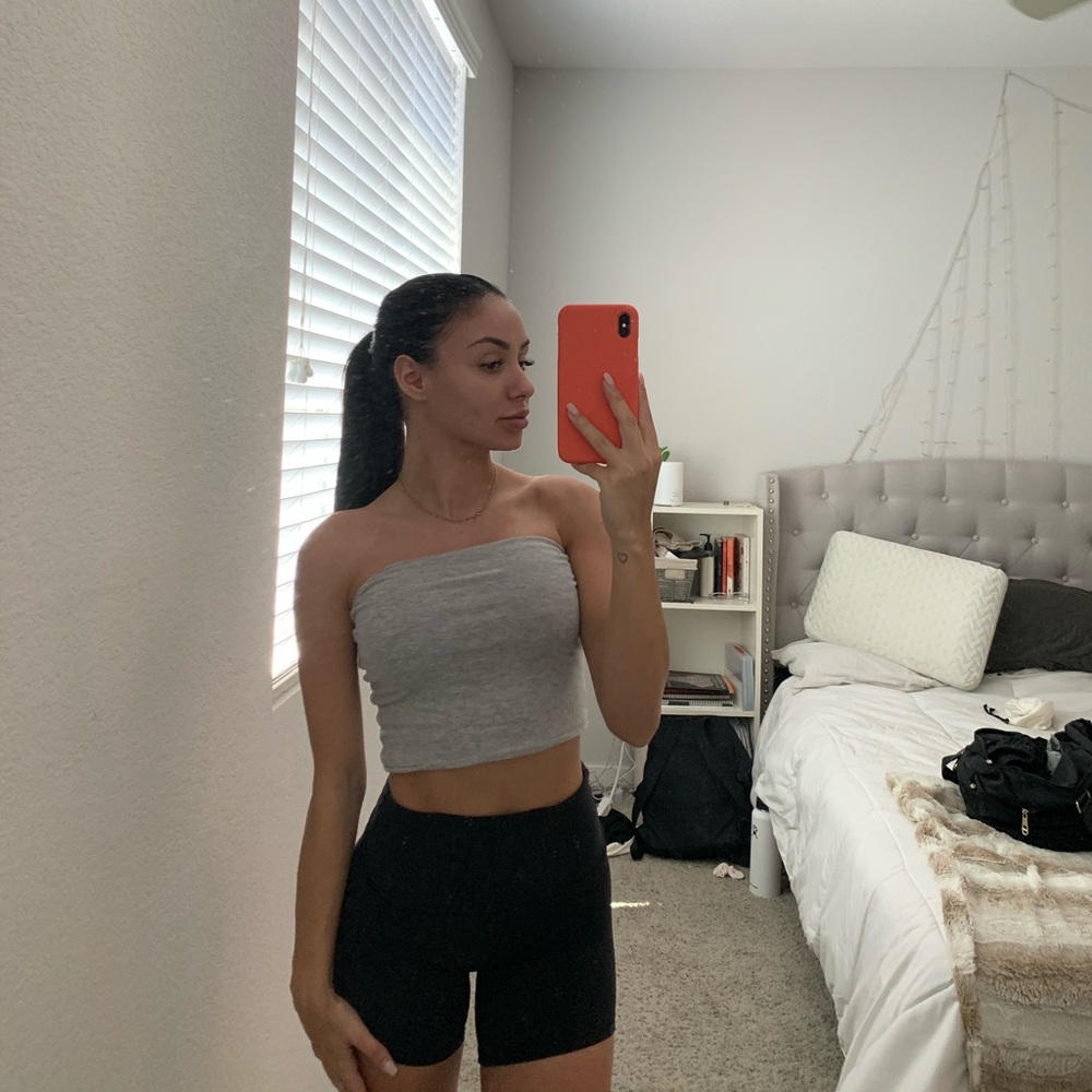 Brandy Melville Heather Gray Tube Top